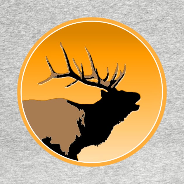 Bugling Elk at Sunset by Alpen Designs